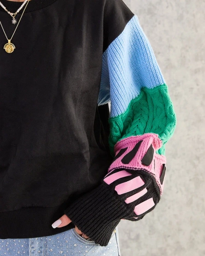 Жіночий світшот Royalfashion з різнокольоровими рукавами