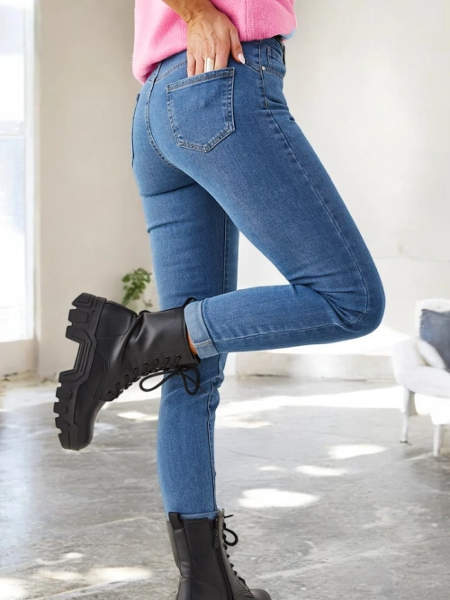 Royalfashion Жіночі звужені джинси з бавовни