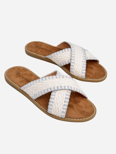 Royalfashion Damensandalen mit gewebten Riemen Bornes