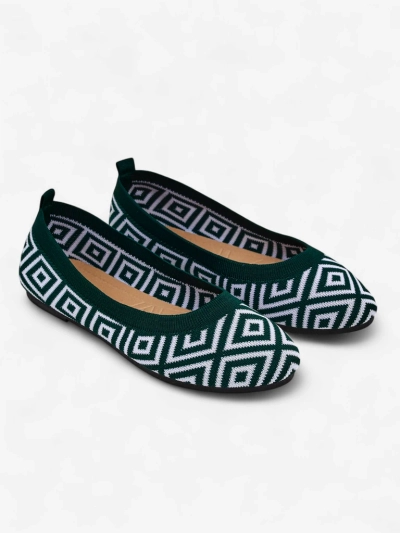 Royalfashion Ballerinas aus Stoff für Damen mit geometrischem Print Metric