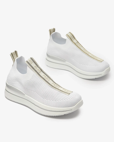 Damen-Slipper mit weißem Schriftzug Cerppa- Footwear
