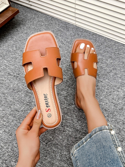 Royalfashion Damen flache Sandalen Eval