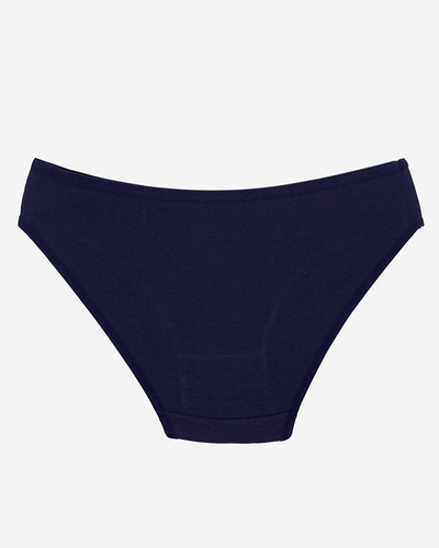 Marineblauer Damen-Slip aus Baumwolle, Slip - Unterwäsche