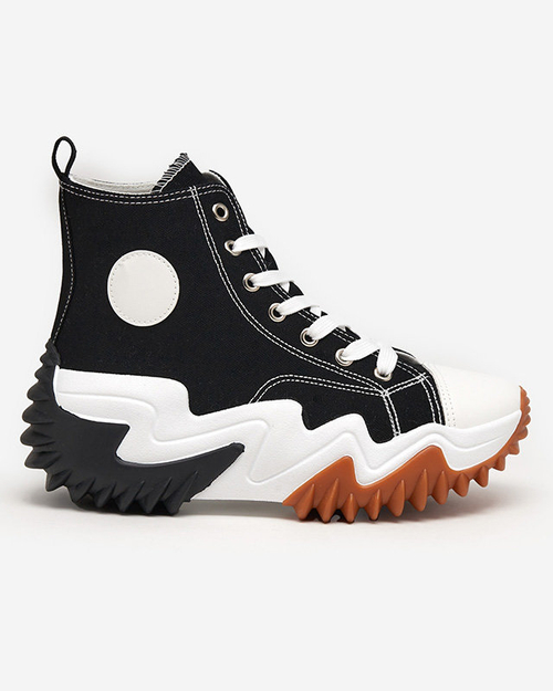 OUTLET Чорне жіноче спортивне взуття a'la снікерси Oqapi - Взуття