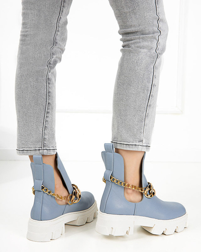 Blaue Damenstiefel mit Kette Tenkay - Footwear