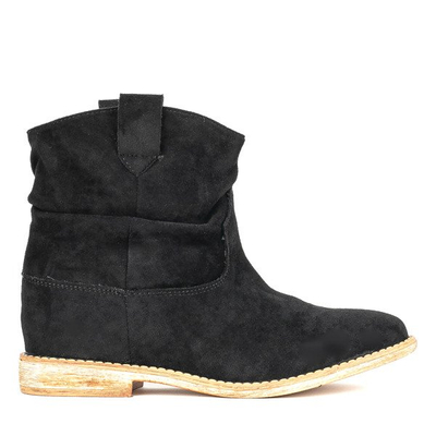 Schwarze Stiefel a'la Cowgirls auf einem gedeckten Anker Daressco - Footwear