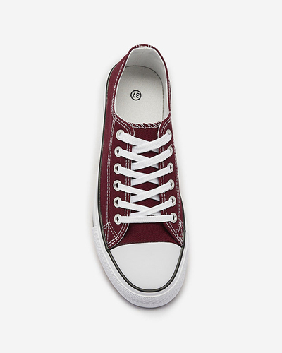Kastanienbraune klassische Damen-Schnürsneakers Ogisa - Schuhe