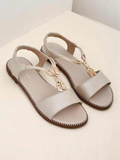 Royalfashion Damen Sandalen mit dekorativen Riemchen Siena Glow