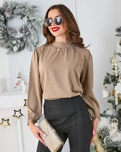 Royalfashion Damenbluse mit Strass