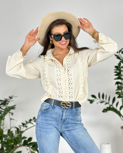 Royalfashion Damen-Spitzenhemd