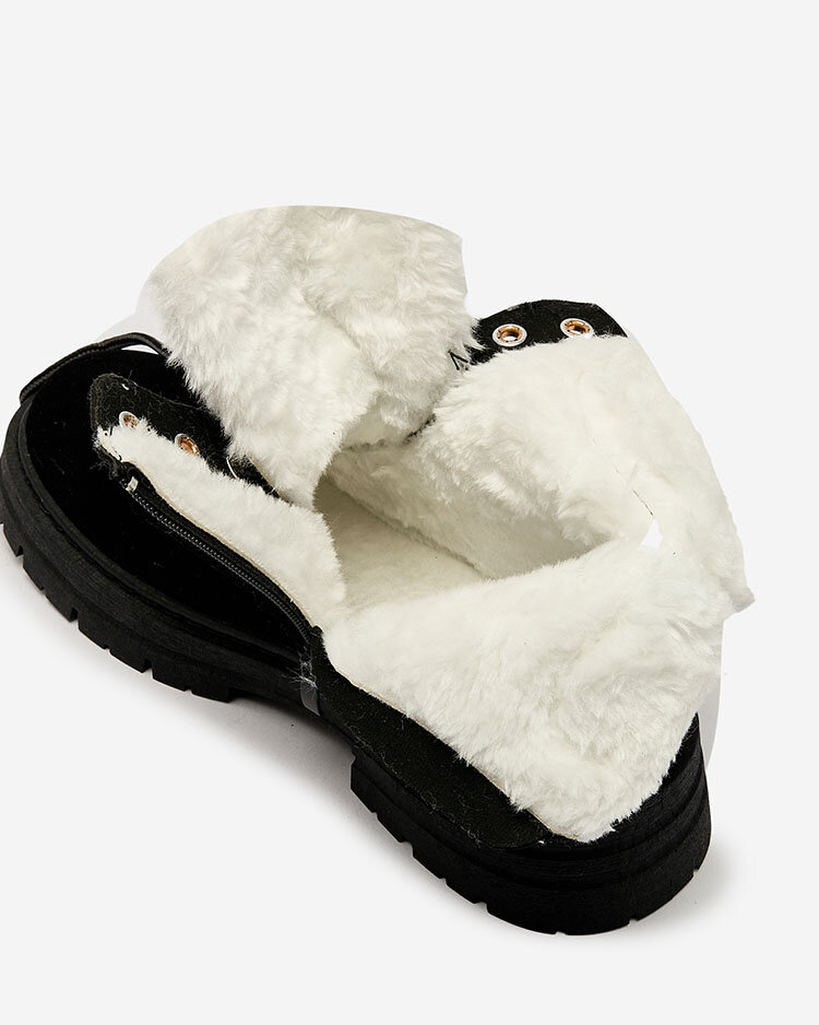 Royalfashion Damen isolierte Trapper-Stiefel in schwarz Radoras