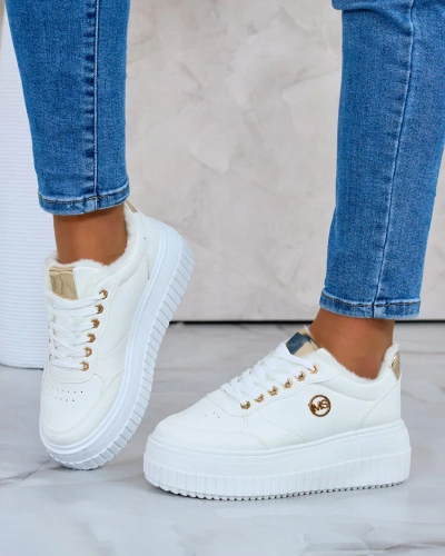 Royalfashion Warmed women's sneakers with fur Sofi