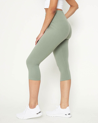 Grüne Radleggings in 3/4-Länge für Damen - Bekleidung