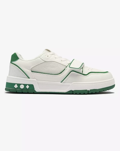 Sportliche Damen-Sneakers in Weiß und Grün Xirrat- Footwear