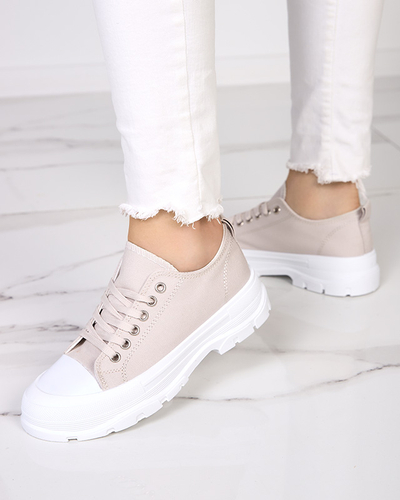 Graue Damen-Sneaker auf höherer Sohle Mytiko - Footwear