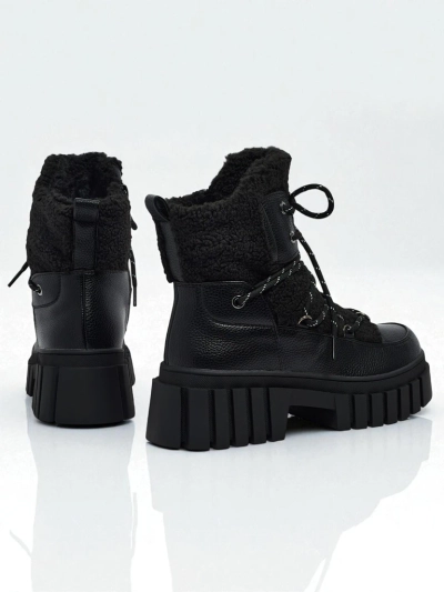 Damen Worker Boots mit Fell Cindora