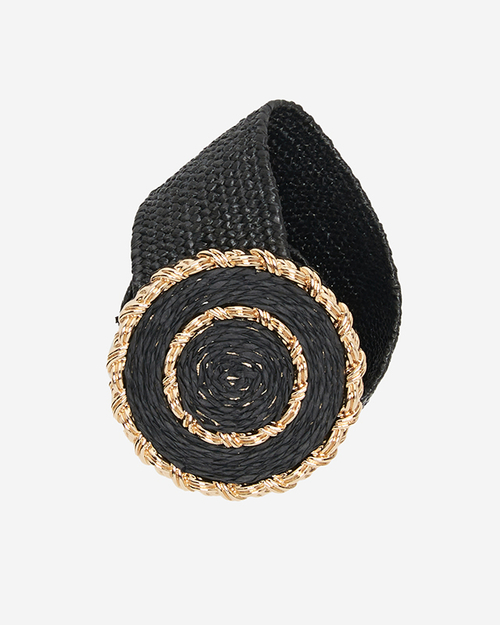 Жіночий чорний плетений еластичний пояс - Аксесуари