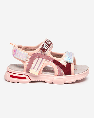 Pinke Mädchensandalen mit holografischen Einsätzen von Heilol - Footwear