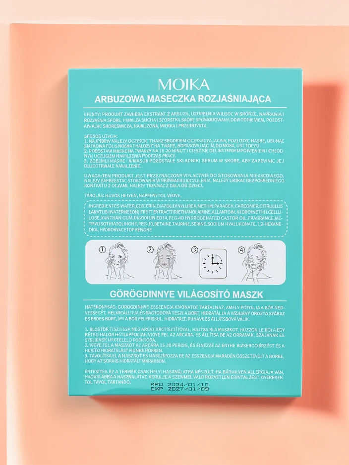 MOIKA Wassermelonen-Tuchmaske, aufhellend