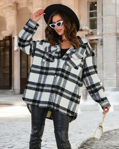 Royalfashion Women's Cotton Shirt Coat
