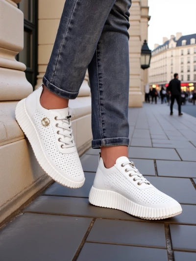 Royalfashion Damen Perforierte Sport Sneakers Jovenes