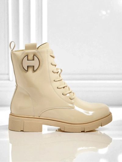 Lackierte Damen Schnürstiefeletten Kalen