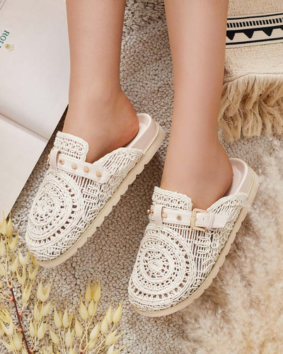 Royalfashion Damen Flip-Flops mit Stickerei Leronip