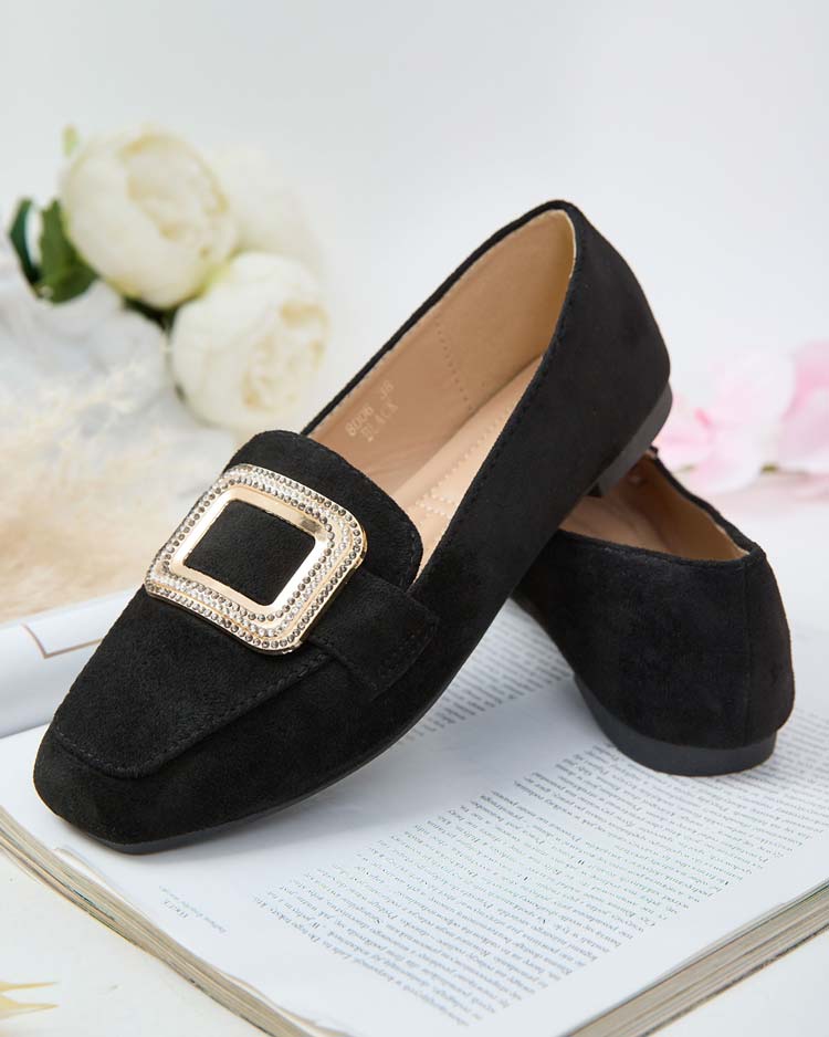 Royalfashion Damen Mokassins mit Schnalle Serbento