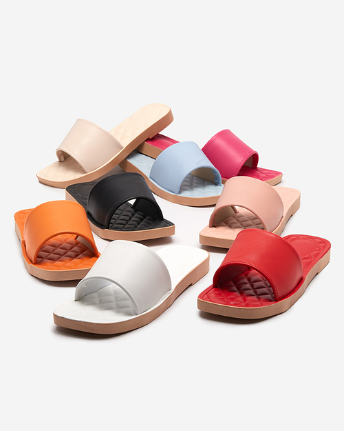 Сині жіночі шльопанці зі стьобаною устілкою Parekis