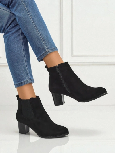 Damen Stiefeletten aus Wildlederimitat mit Absatz Velvet Trace