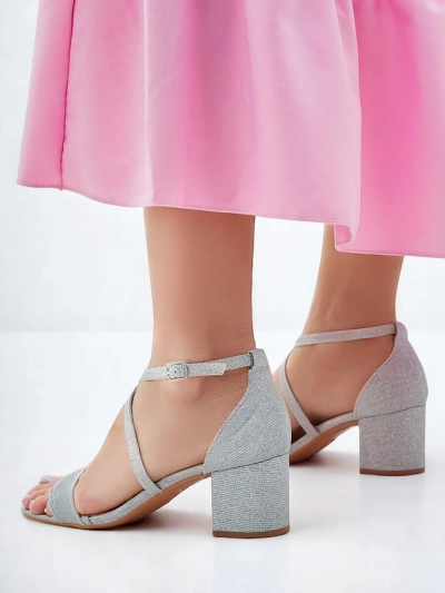 Royalfashion Glitzer Damen-Sandalen Rokates