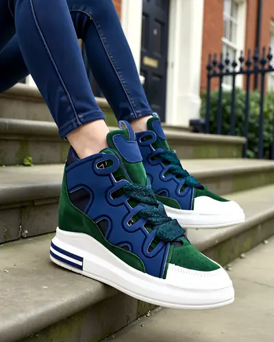 Royalfashion Hohe Sportschuhe für Frauen mit verstecktem Keil Oblaffi