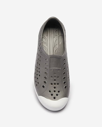 Graue durchbrochene Kinder-Sneakers aus Gummi Jiteri - Footwear