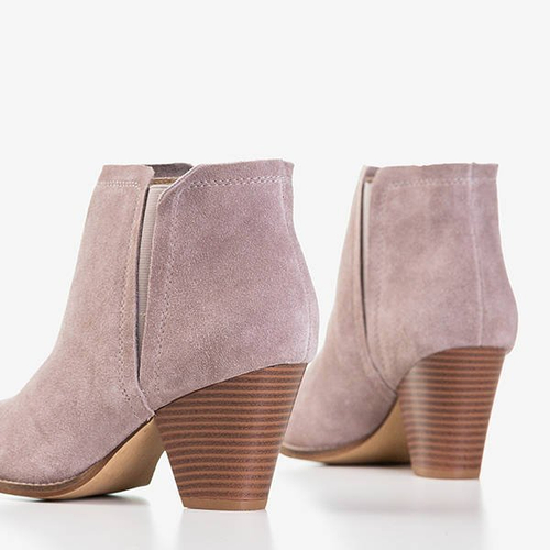 Сірі жіночі ботильйони на підборах Pererra