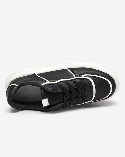 Schwarze Damen-Sneaker mit glänzenden Einsätzen Pinero - Footwear