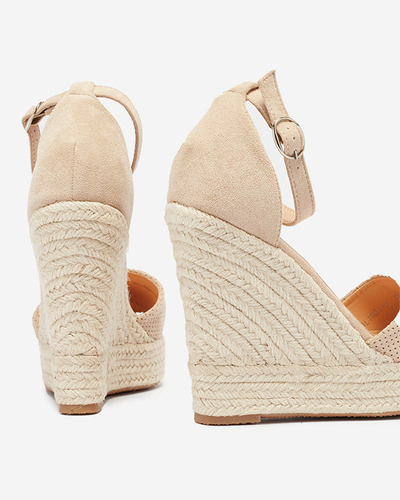 Royalfashion Beige Damen Meylasi Plateausandalen