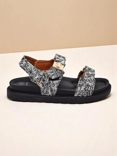 Royalfashion Damensandalen mit Allover-Print