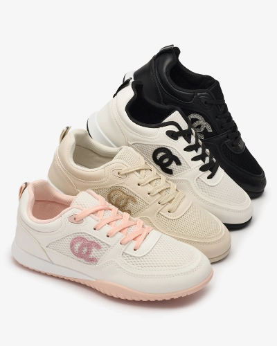 OUTLET Royalfashion Weiße und schwarze Damen Sportschuhe Bofiale