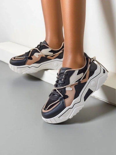 Royalfashion Damen Plattform Sport Sneakers Viela