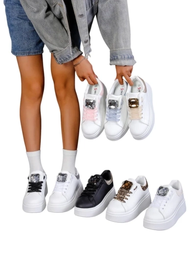 Royalfashion Damen Sportsneaker auf einer Plattform Safirrat