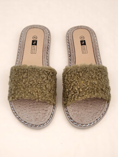 Royalfashion Damen-Pantoletten mit Fell Cozy Step