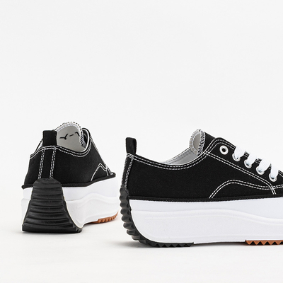 Schwarze Damen-Sneaker auf der Trenicso-Plattform - Schuhe