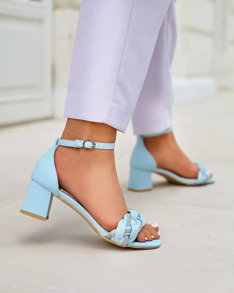 Blaue Damensandalen auf der Post Marienka - Schuhe