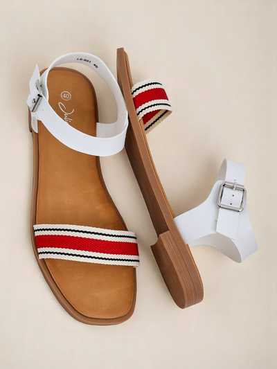 Royalfashion Damensandalen mit flacher Sohle Naya