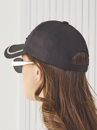 Royalfashion Cap mit Strasssteinen Heart Spark