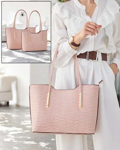 Royalfashion Doppelt beschichtete Handtasche für Frauen mit Prägung
