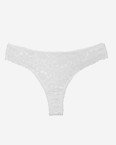 Tanga-Höschen aus weißer Spitze für Damen - Unterwäsche