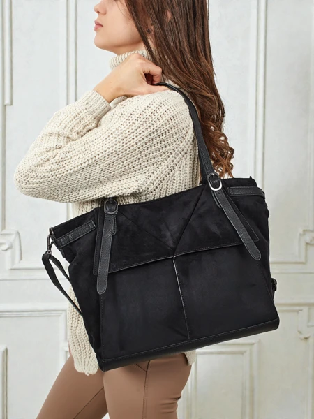 Damen Shopper Handtasche Daville aus Öko-Wildleder