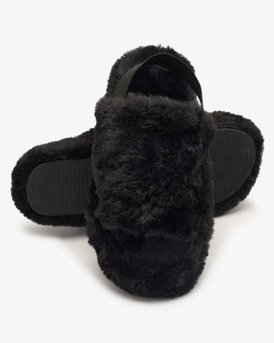 Жіночі хутряні капці Royalfashion чорні Nabres