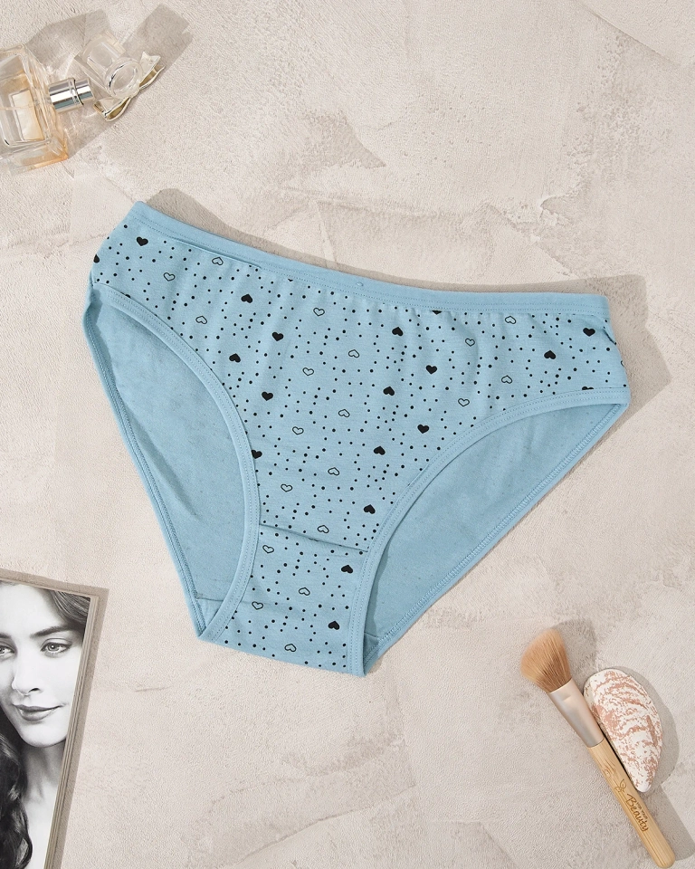 Royalfashion Blauer Damen-Slip mit Druck